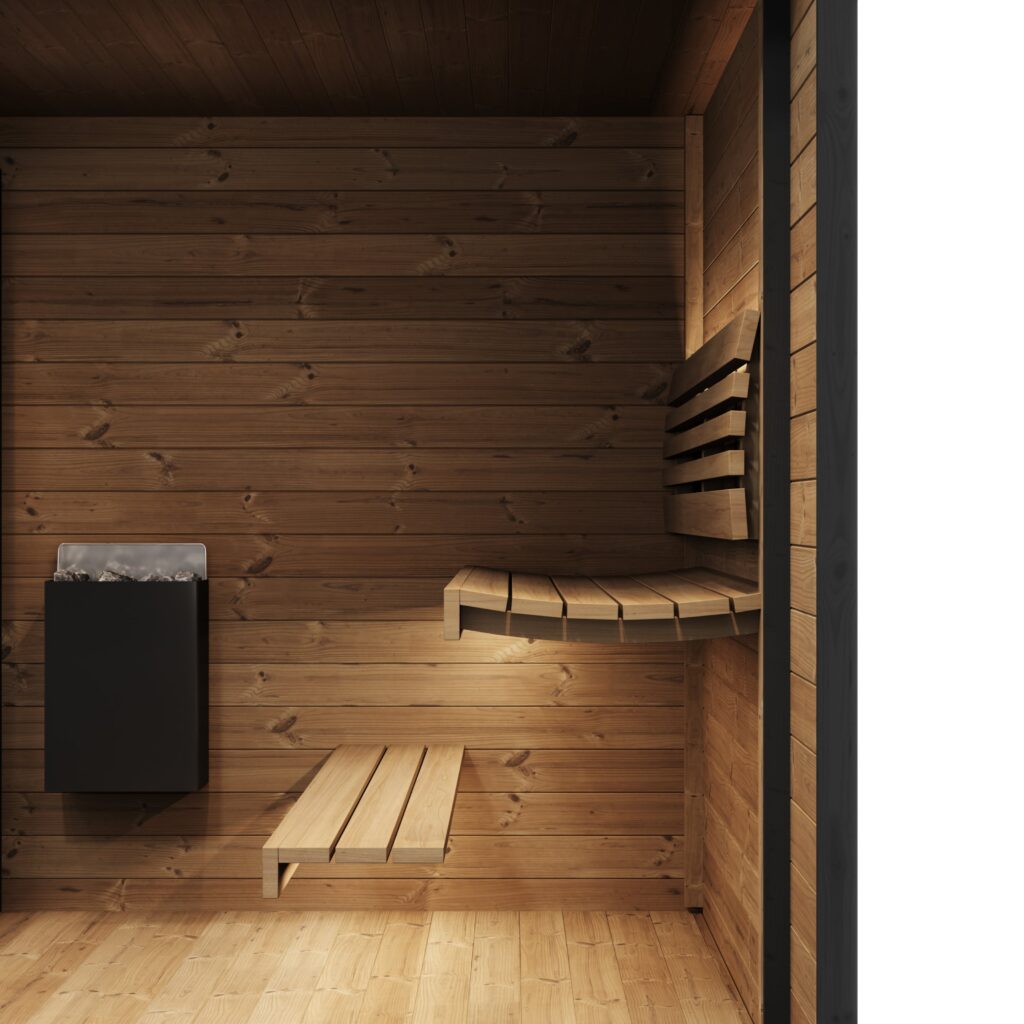 Interior of SaunaLife GL6 Home Sauna Kit