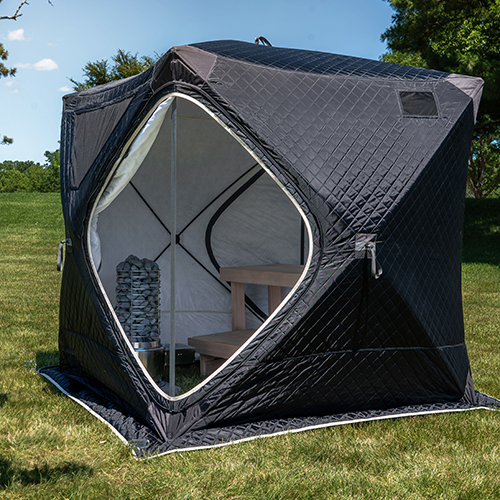 SaunaLife Titan in SaunaTrekker Tent